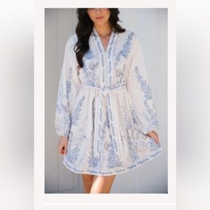 Floral Printed Belted Dress